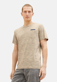 Tom Tailor Kurzarmshirt in Melange-Optik mit Brusttasche