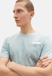 Tom Tailor Kurzarmshirt in Melange-Optik mit Brusttasche