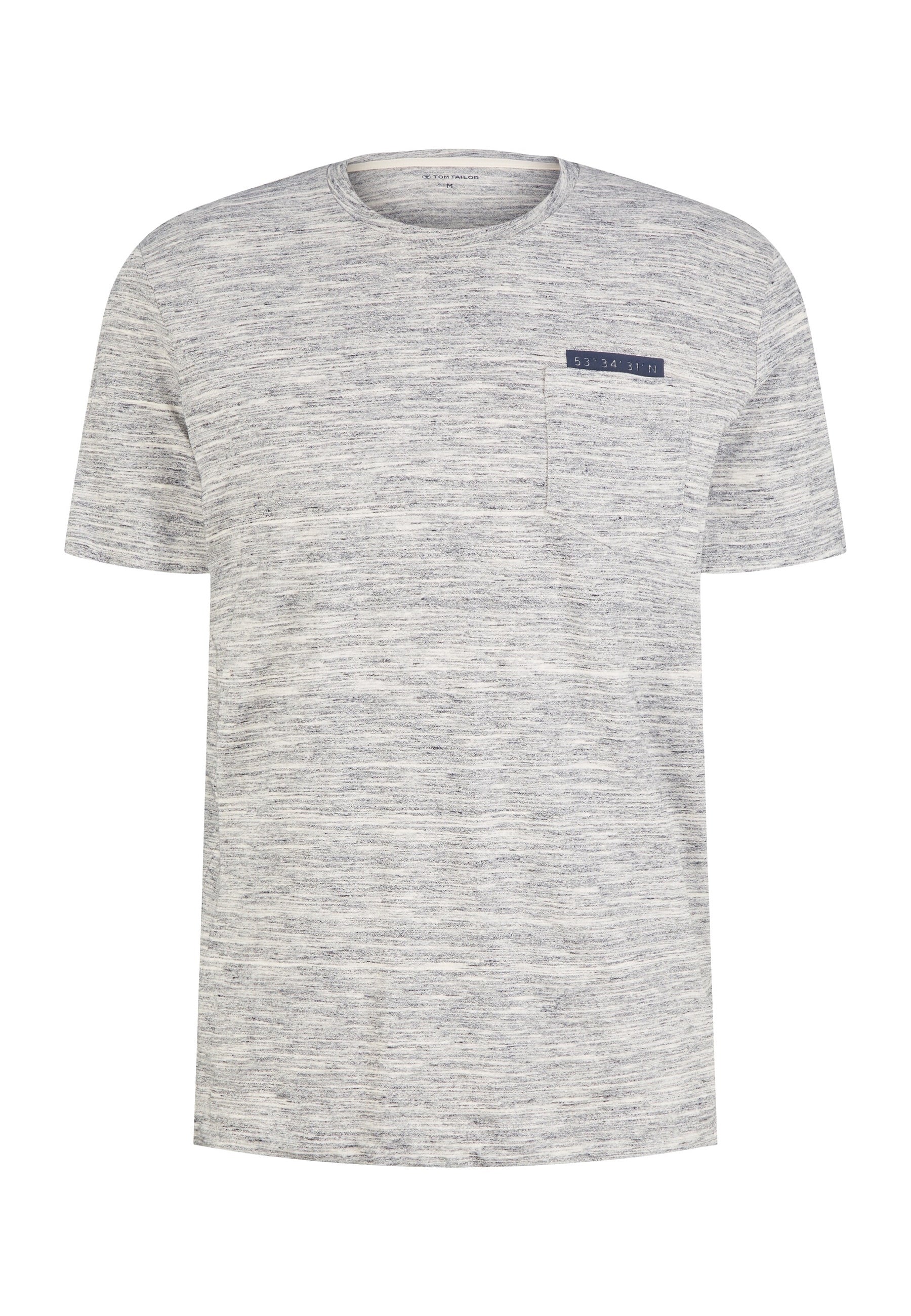 Tom Tailor Kurzarmshirt in Melange-Optik mit Brusttasche