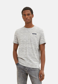 Tom Tailor Kurzarmshirt in Melange-Optik mit Brusttasche