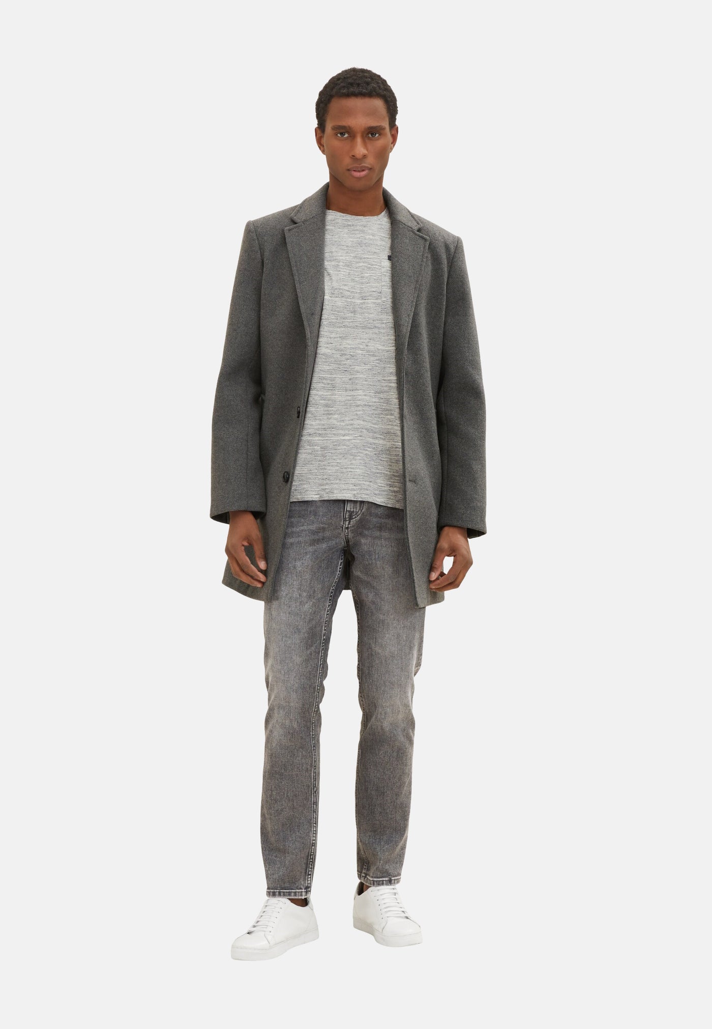 Tom Tailor Kurzarmshirt in Melange-Optik mit Brusttasche