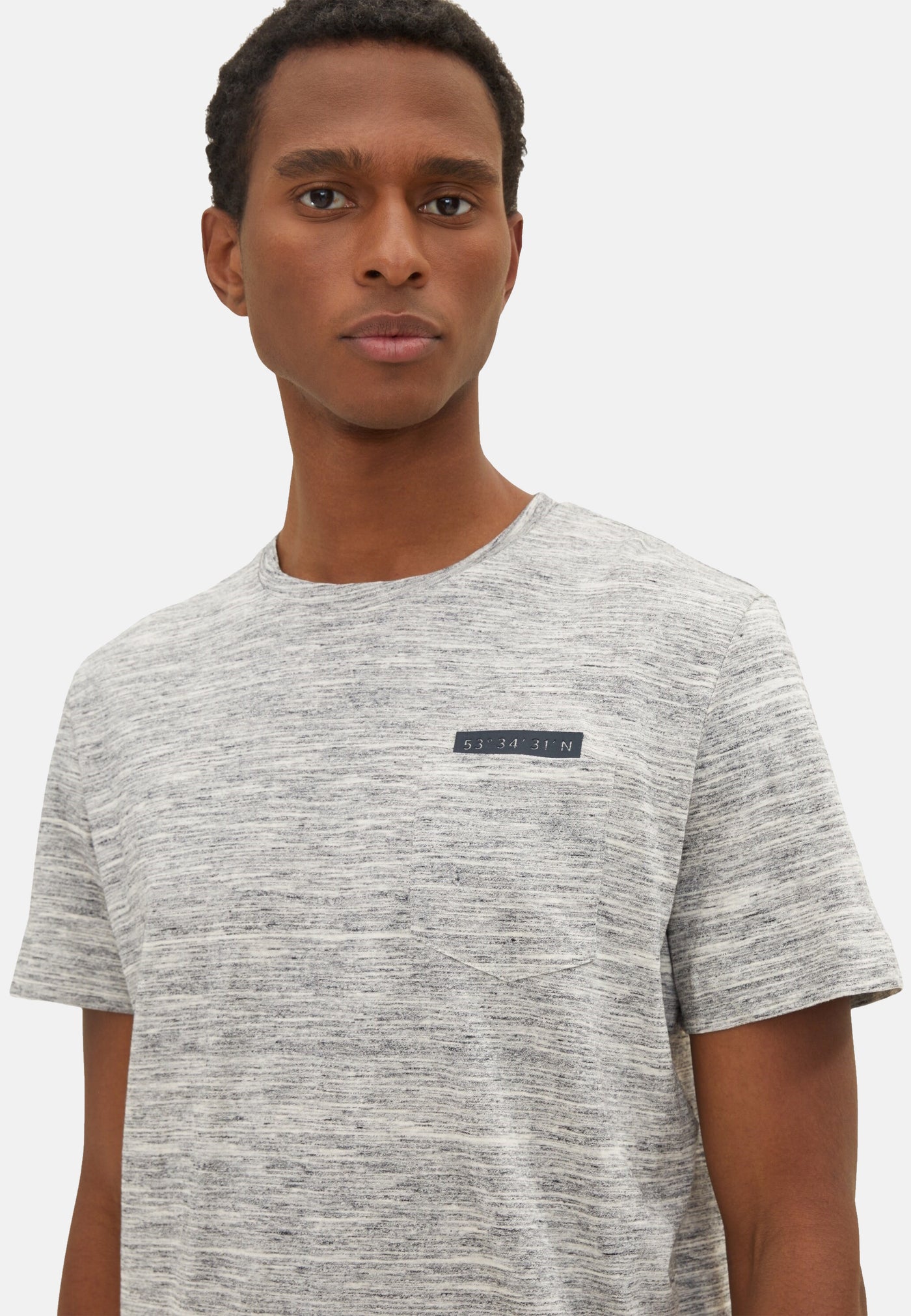 Tom Tailor Kurzarmshirt in Melange-Optik mit Brusttasche