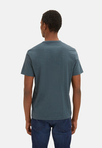 Tom Tailor Gestreiftes Kurzarmshirt mit Rundhalsausschnitt und Print