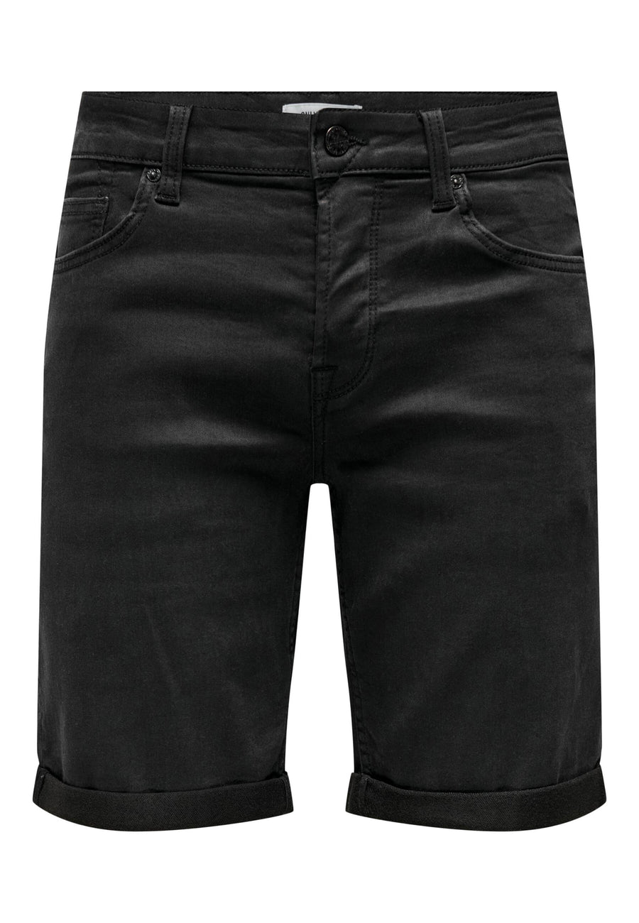 Only & Sons PLY REG BLK JOG SHT PK 8581 DNM kurze Jeanshose