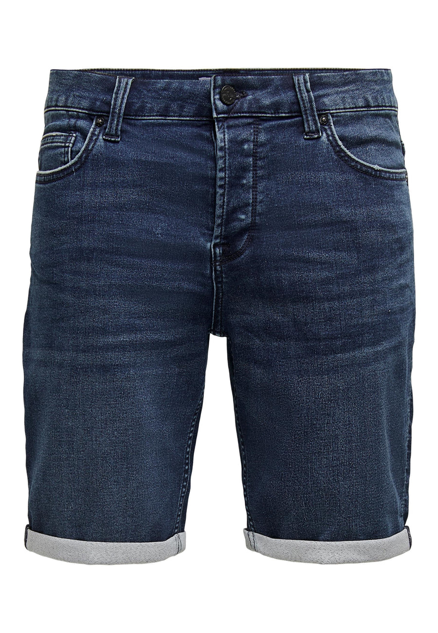 Only & Sons PLY REG D BLUE JOG PK 8582 DNM kurze Jeanshose