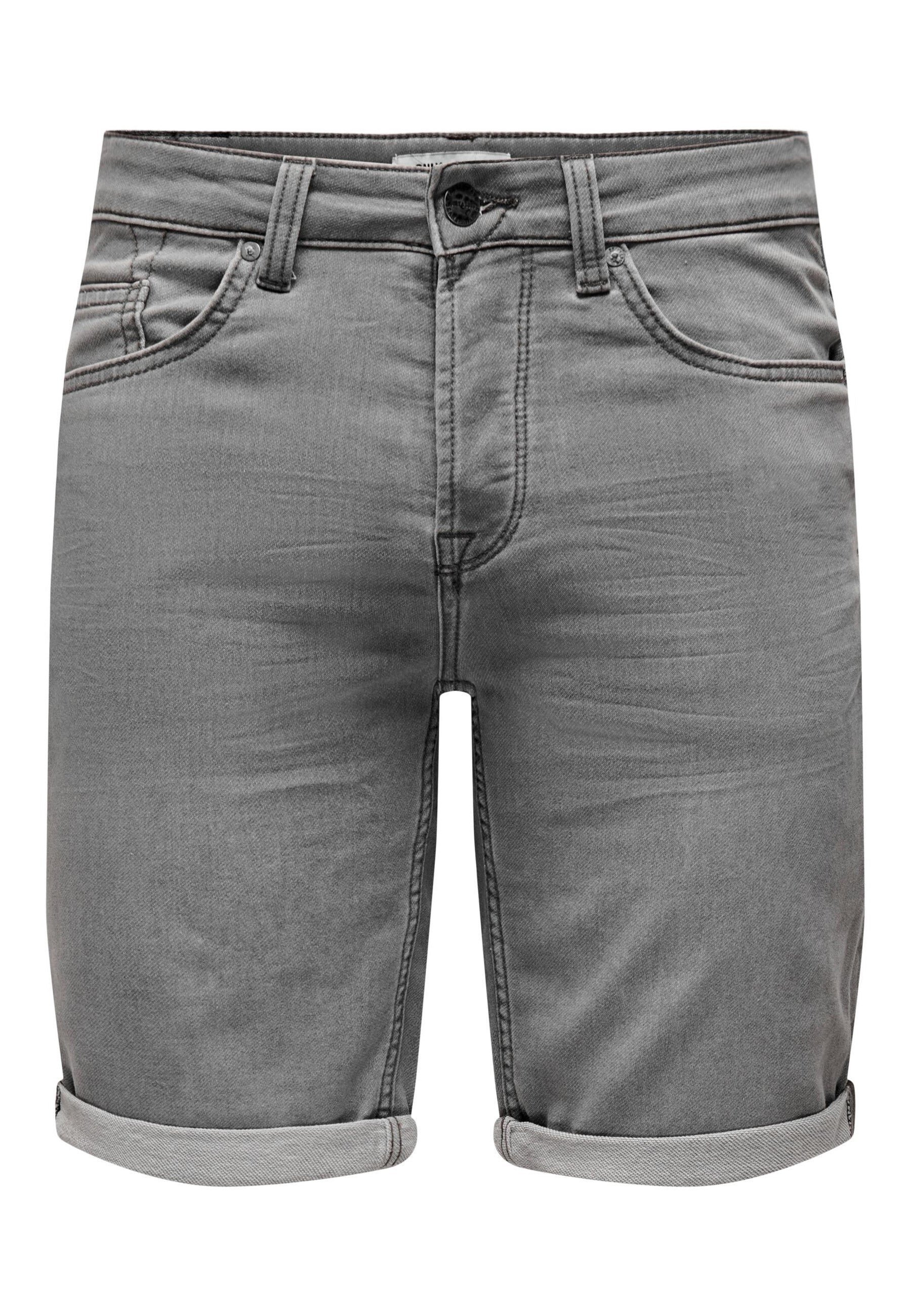 Only & Sons PLY REG GR JOG SHO PK 8583 DNM kurze Jeanshose