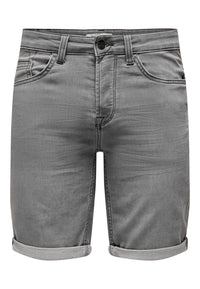 Only & Sons PLY REG GR JOG SHO PK 8583 DNM kurze Jeanshose