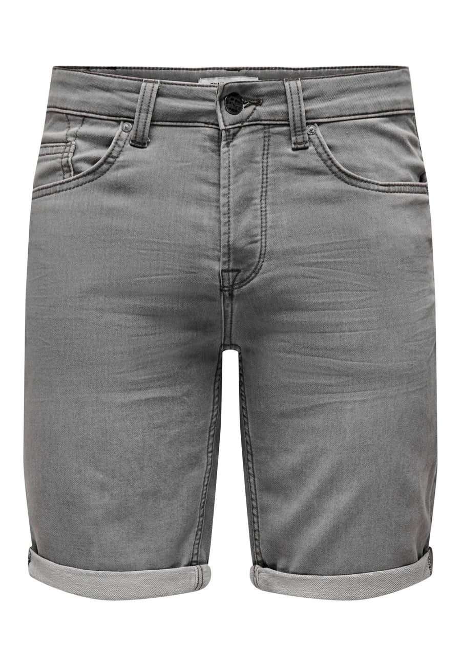 Only & Sons PLY REG GR JOG SHO PK 8583 DNM kurze Jeanshose