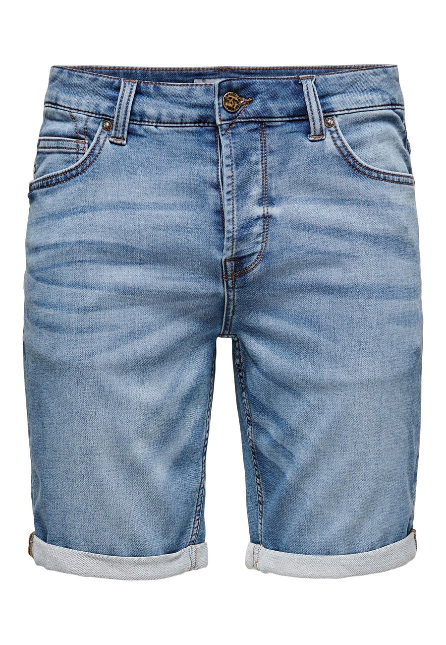 Only & Sons PLY JOG BLUE SHORTS PK 8584 DNM kurze Jeanshose
