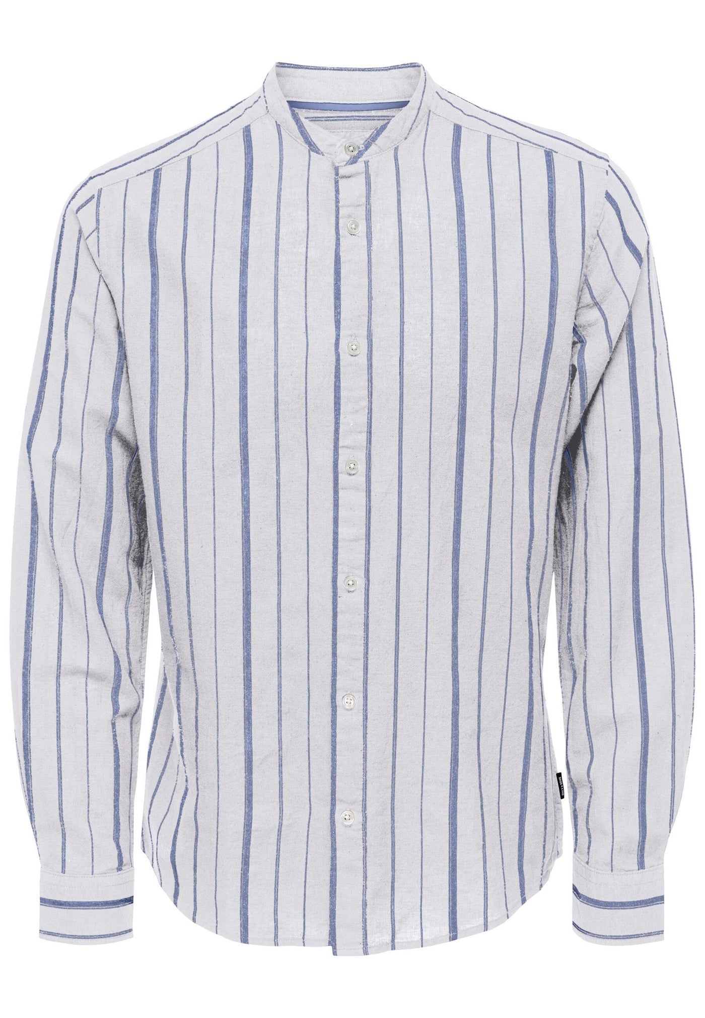 Only & Sons Slim Fit Freizeithemd Caiden Stripe mit Maokragen und durchgehender Knopfleiste