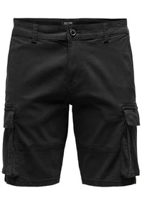 Only & Sons Regular-Fit-Cargoshorts Cam Stage mit seitlichen Eingrifftaschen und Leistentaschen am Gesäß in Regular Fit