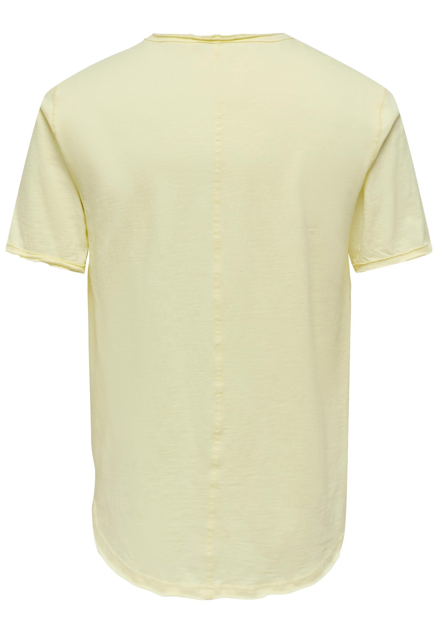 Only & Sons Kurzarmshirt Benne mit Rundhalsausschnitt, offene Kanten und Logo-Patch