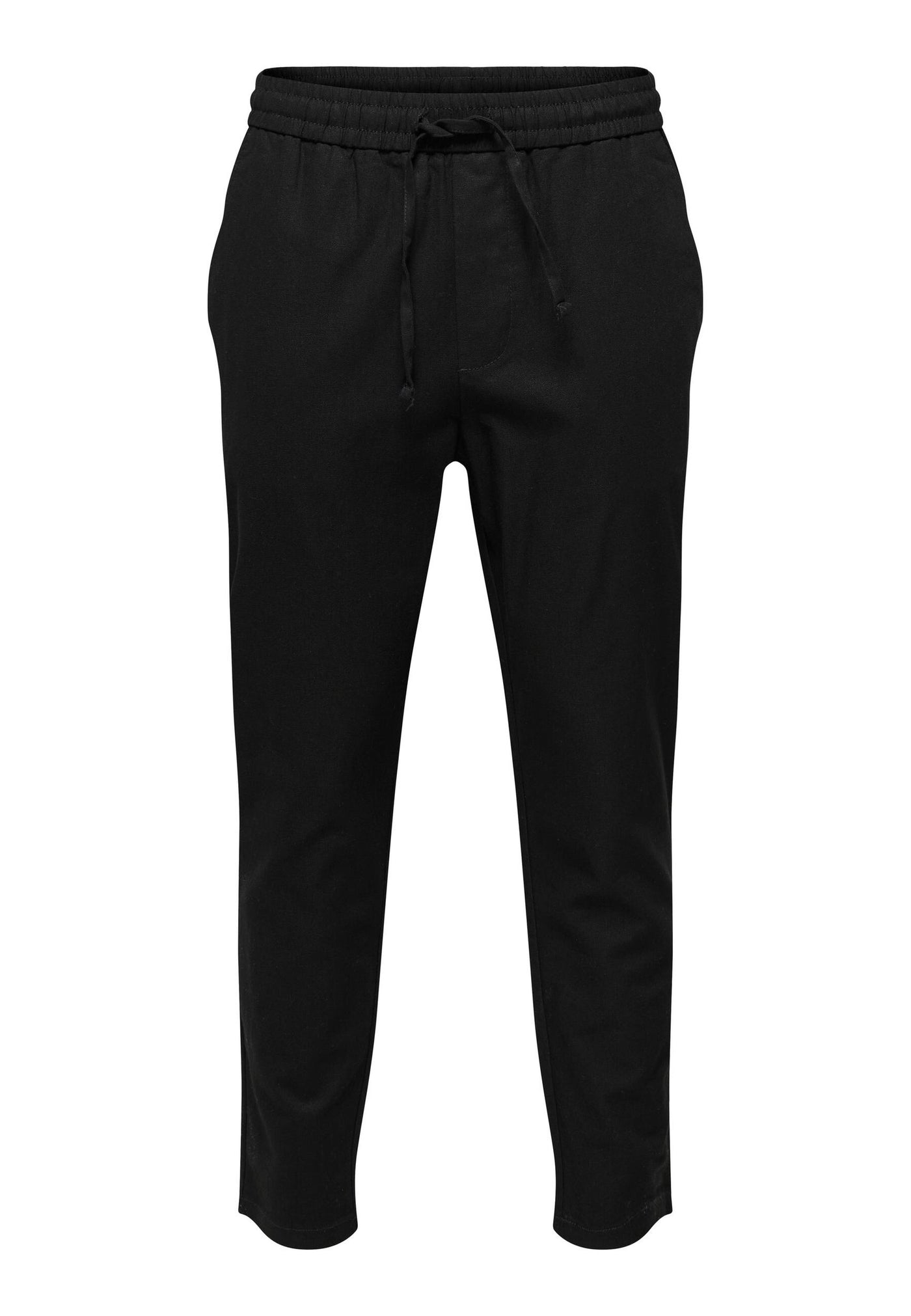 Only & Sons Unifarbene Stoffhose Linus mit elastischem Bund und seitlichen Eingrifftaschen in Regular Fit