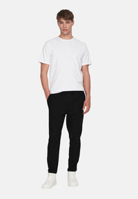 Only & Sons Unifarbene Stoffhose Linus mit elastischem Bund und seitlichen Eingrifftaschen in Regular Fit