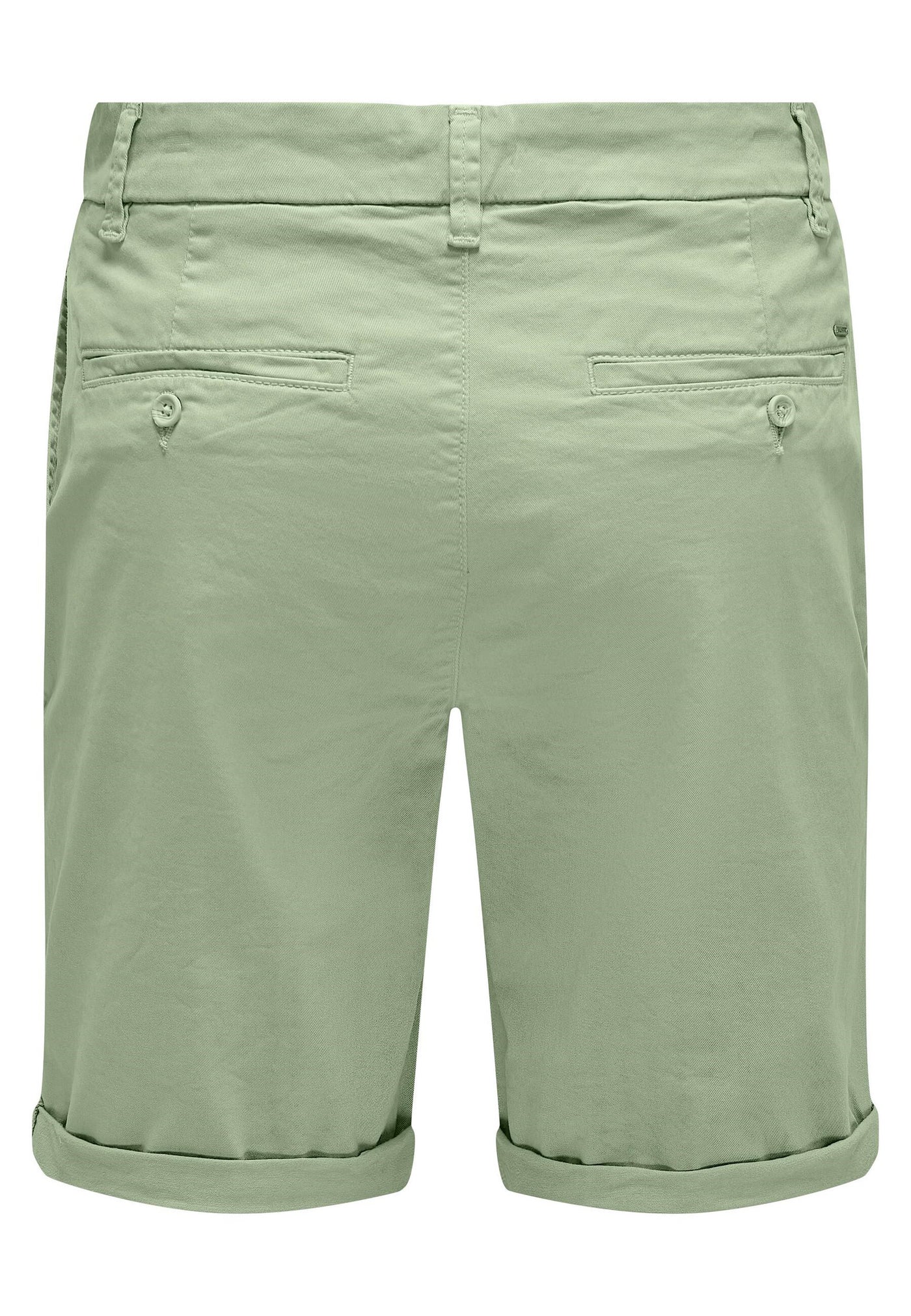 Only & Sons Unifarbene Short Peter Reg Twill mit seitlichen Eingrifftaschen und umgeschlagenem Saum