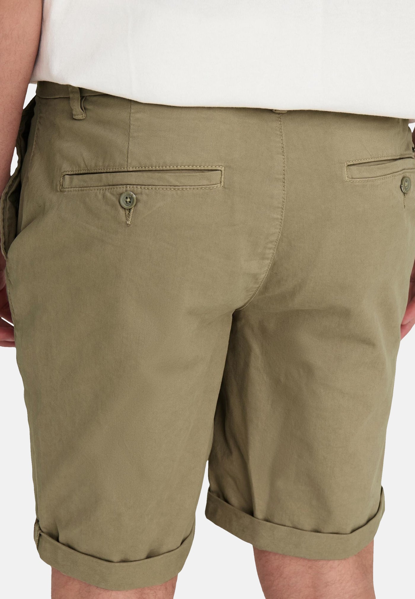 Only & Sons Unifarbene Short Peter Reg Twill mit seitlichen Eingrifftaschen und umgeschlagenem Saum
