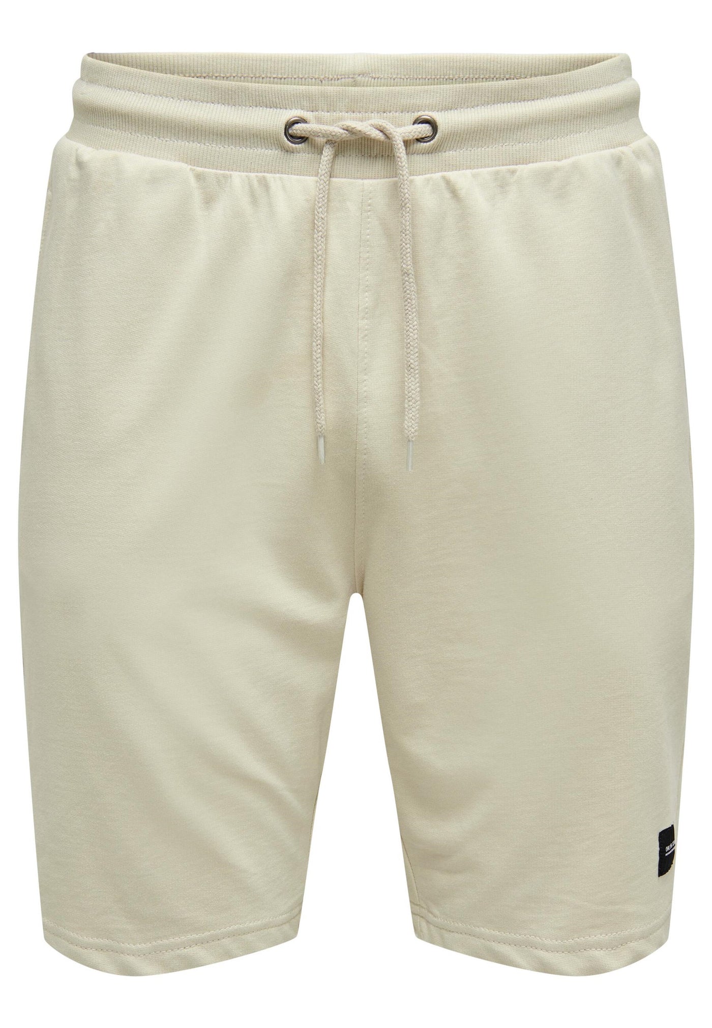 Only & Sons Unifarbene kurze Hose Neil Sweat Shorts mit Kordelzug, Seitentaschen und Gesäßtasche in Regular Fit