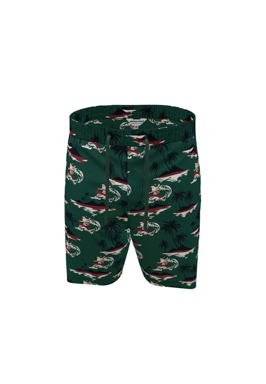 Jack & Jones Kurze Hose JPSTJEFF JJJOGGER SHORTS XMAS AKM mit Tunnelzug und Print-Motiv
