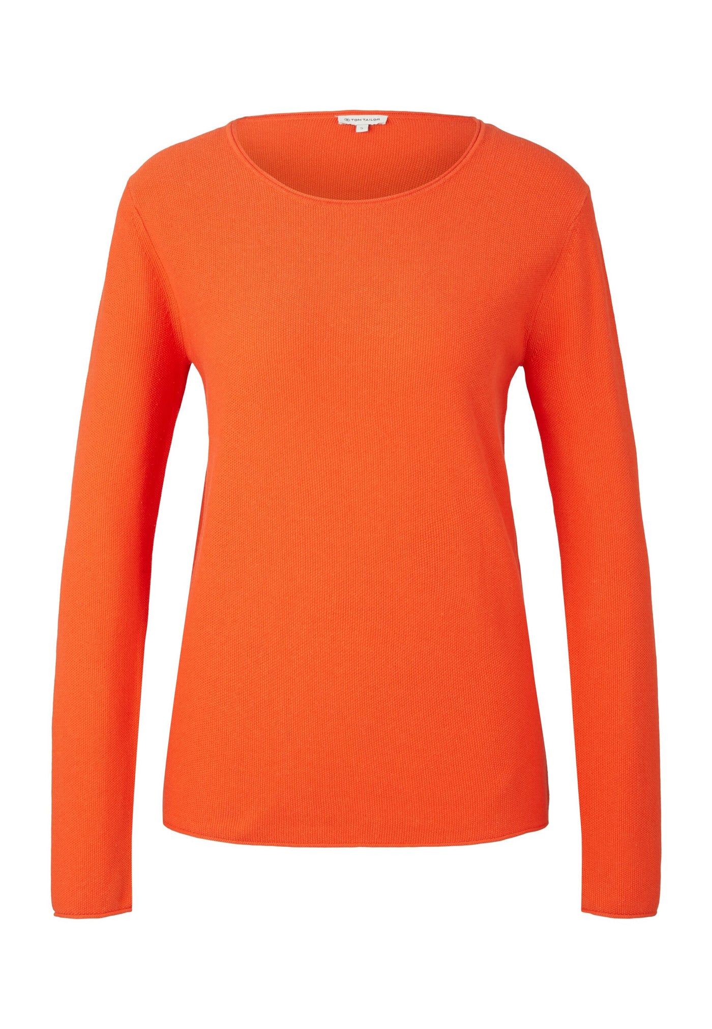Tom Tailor Unifarbener Strickpullover mit Rundhalsausschnitt in Regular Fit