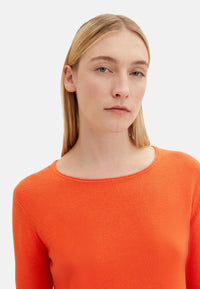 Tom Tailor Unifarbener Strickpullover mit Rundhalsausschnitt in Regular Fit