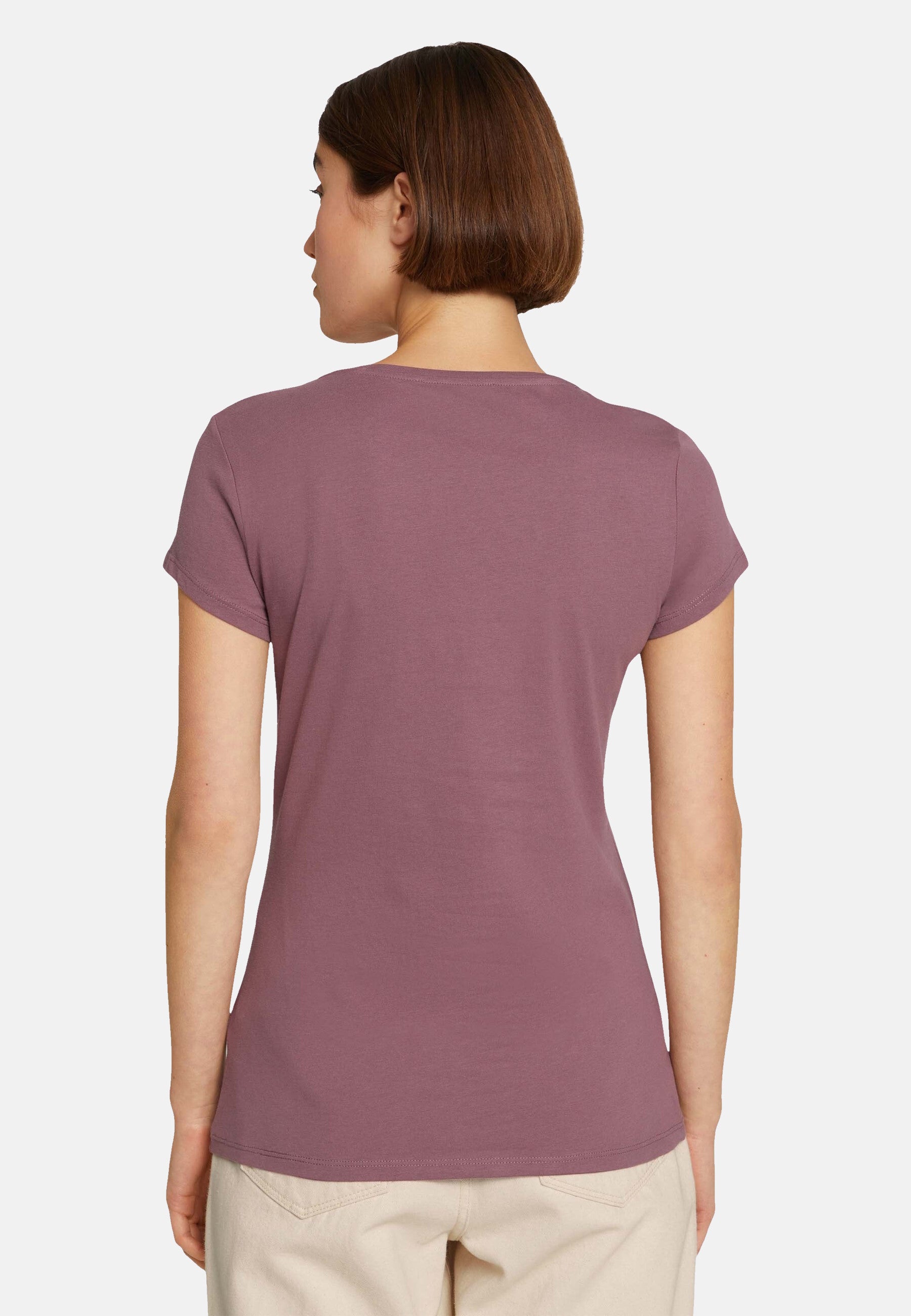 Tom Tailor Basic-T-Shirt im 2-Pack mit Rundhalsausschnitt und Logo-Print in Loose Fit