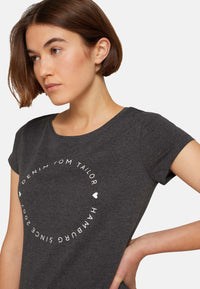 Tom Tailor Basic-T-Shirt im 2-Pack mit Rundhalsausschnitt und Logo-Print in Loose Fit