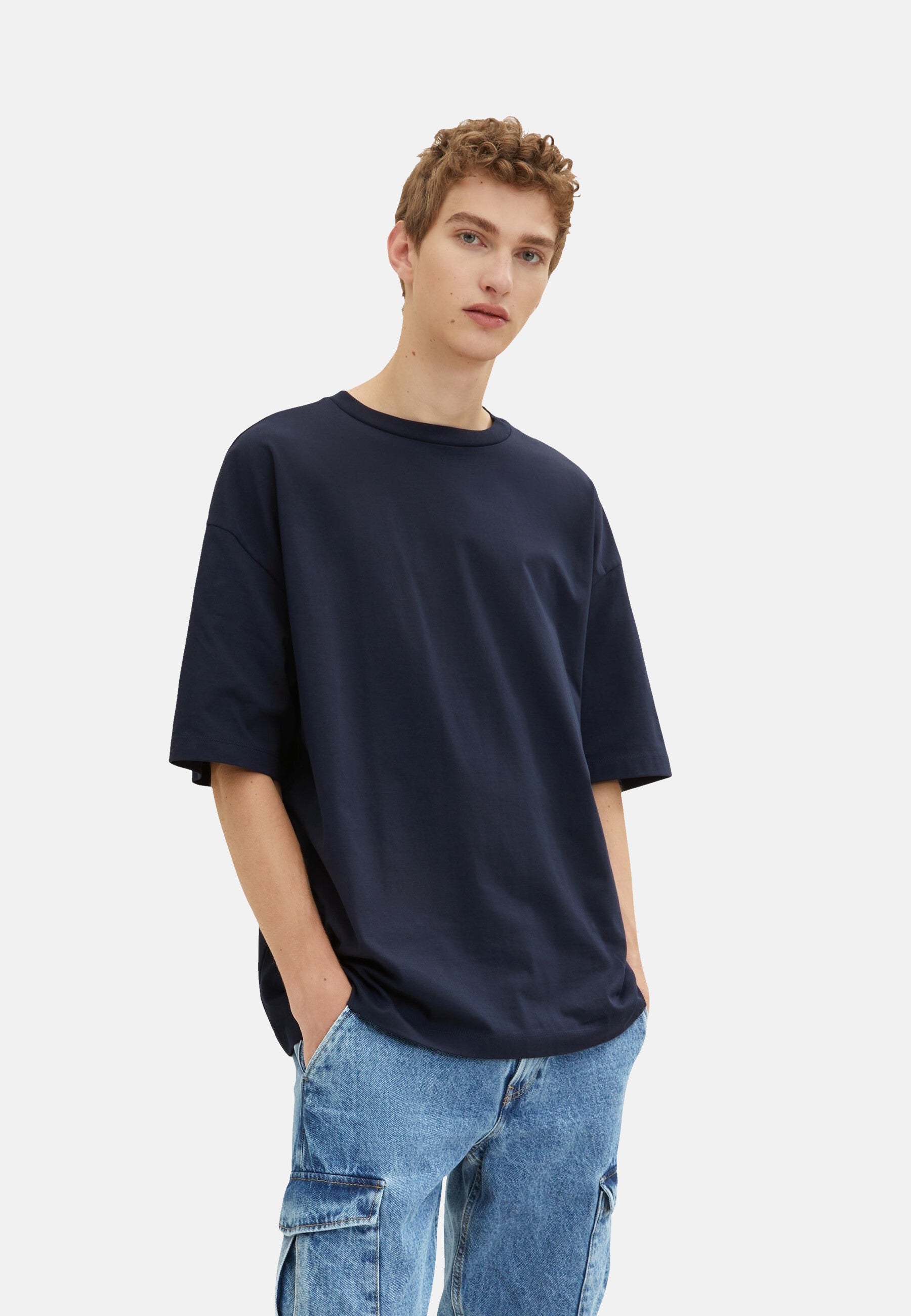 Tom Tailor Oversized-T-Shirt mit Rundhalsausschnitt aus Baumwolljersey