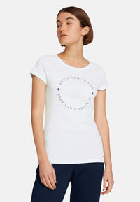 Tom Tailor Basic-T-Shirt im 2-Pack mit Rundhalsausschnitt und Logo-Print in Loose Fit