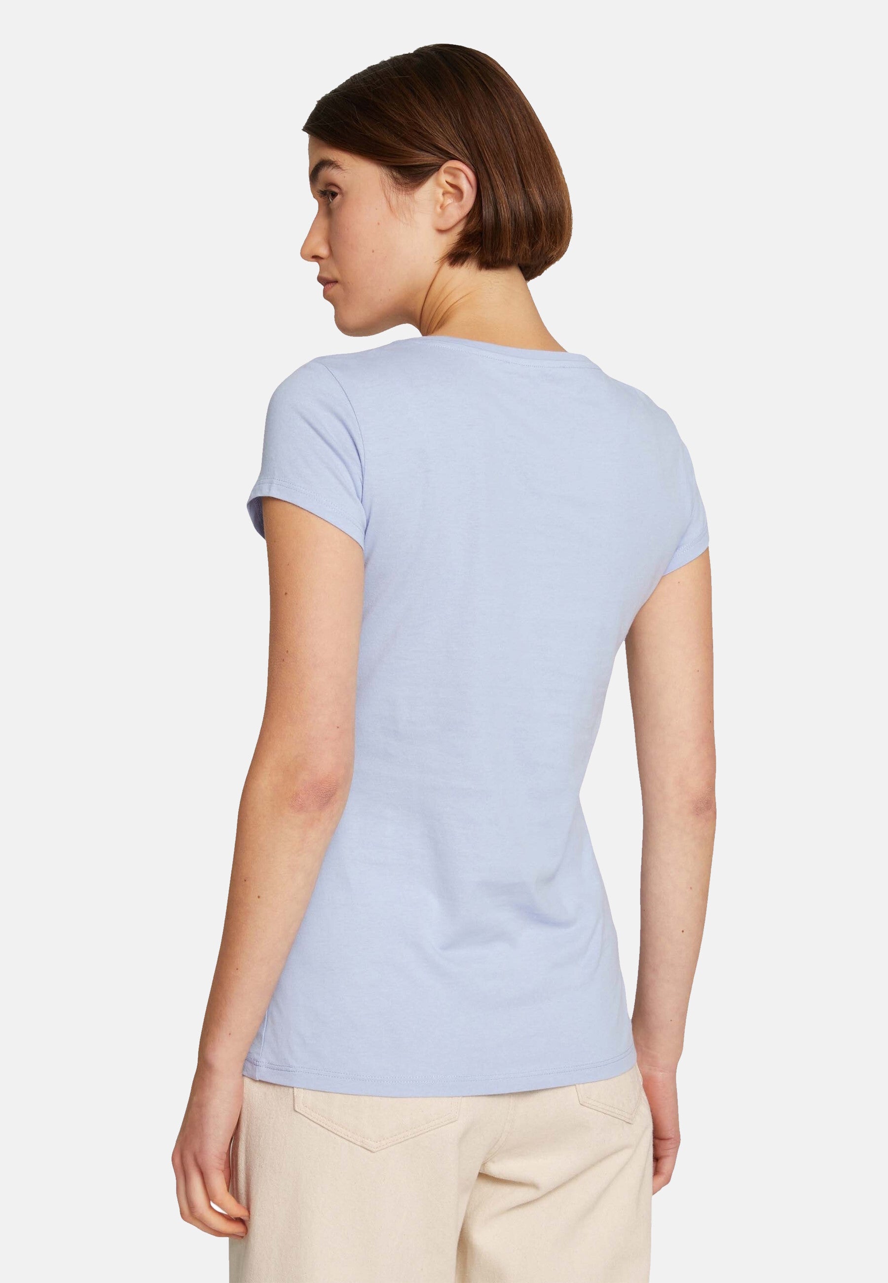 Tom Tailor Basic-T-Shirt im 2-Pack mit Rundhalsausschnitt und Logo-Print in Loose Fit