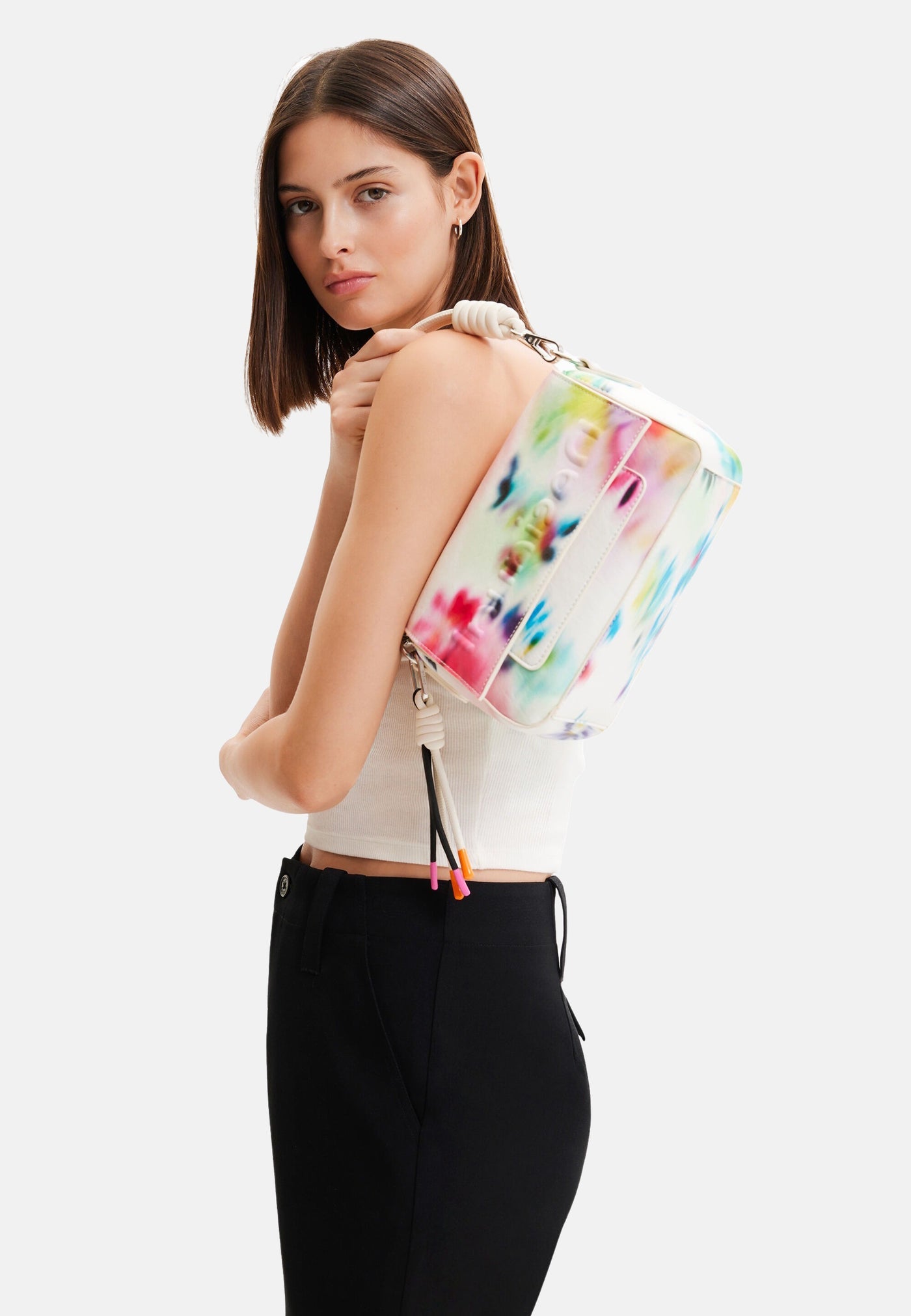 Desigual Pukhet Mini Straigh Kleine Tasche verschwommenes Muster