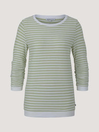 Tom Tailor gestreiftes Jacquard Sweatshirt
