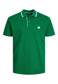 Jack & Jones LOGAN Polo Kurzarmshirt mit Kontraststreifen und Logo-Details
