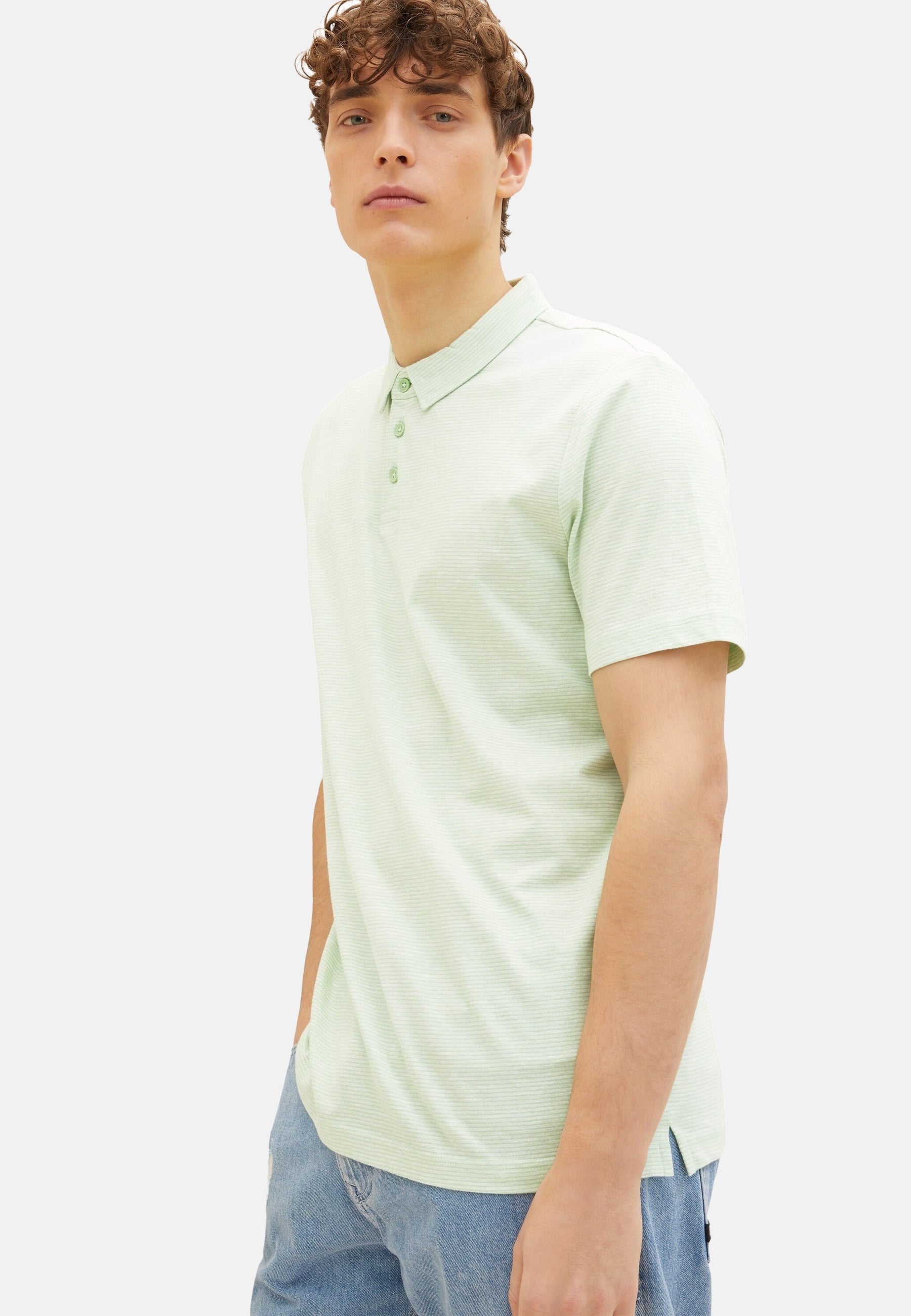 Tom Tailor Kurzarmshirt mit Polokragen gestreift