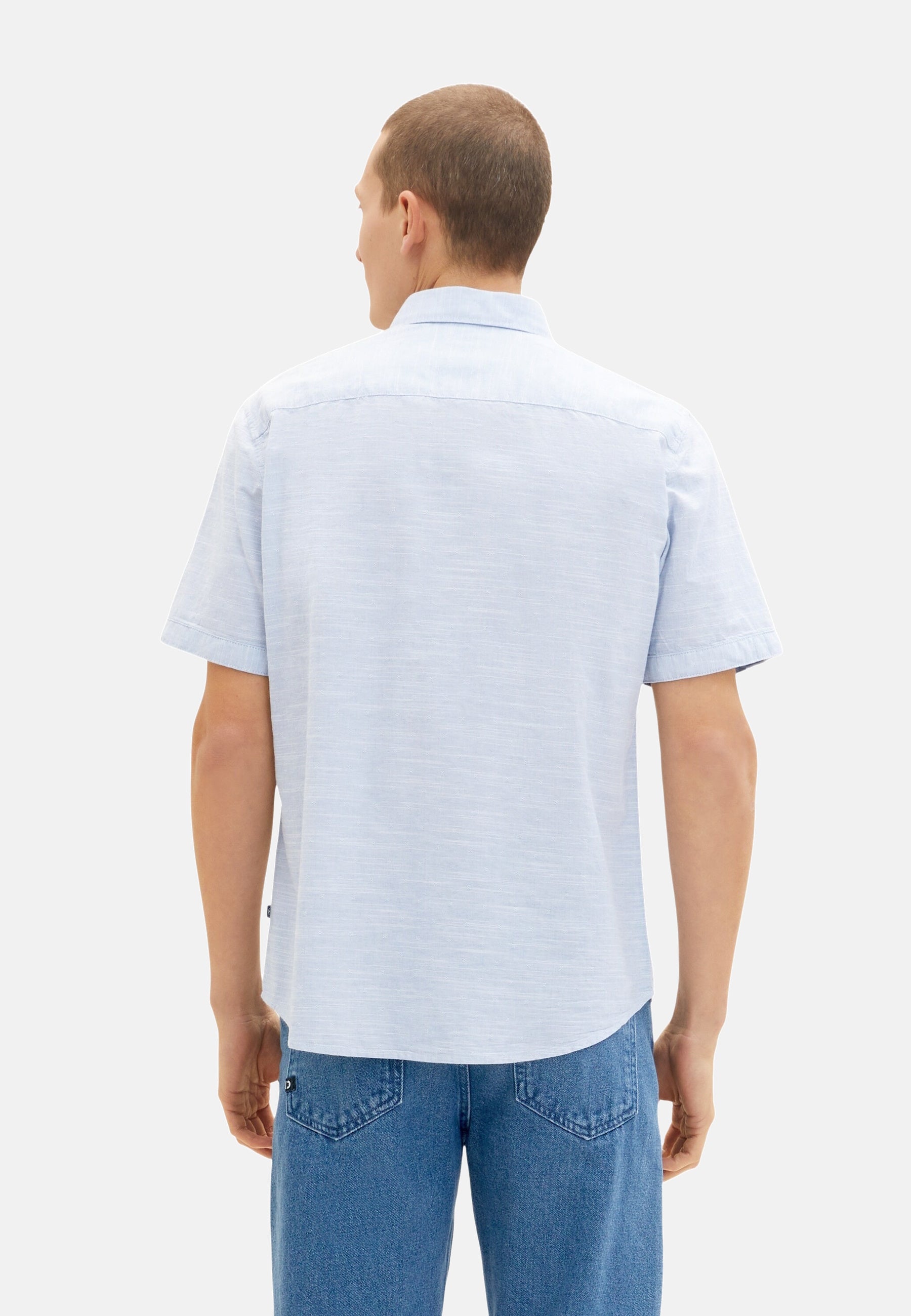 Tom Tailor Tom Tailor Kurzarmhemd mit melierter Struktur