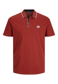 Jack & Jones LOGAN Polo Kurzarmshirt mit Kontraststreifen und Logo-Details