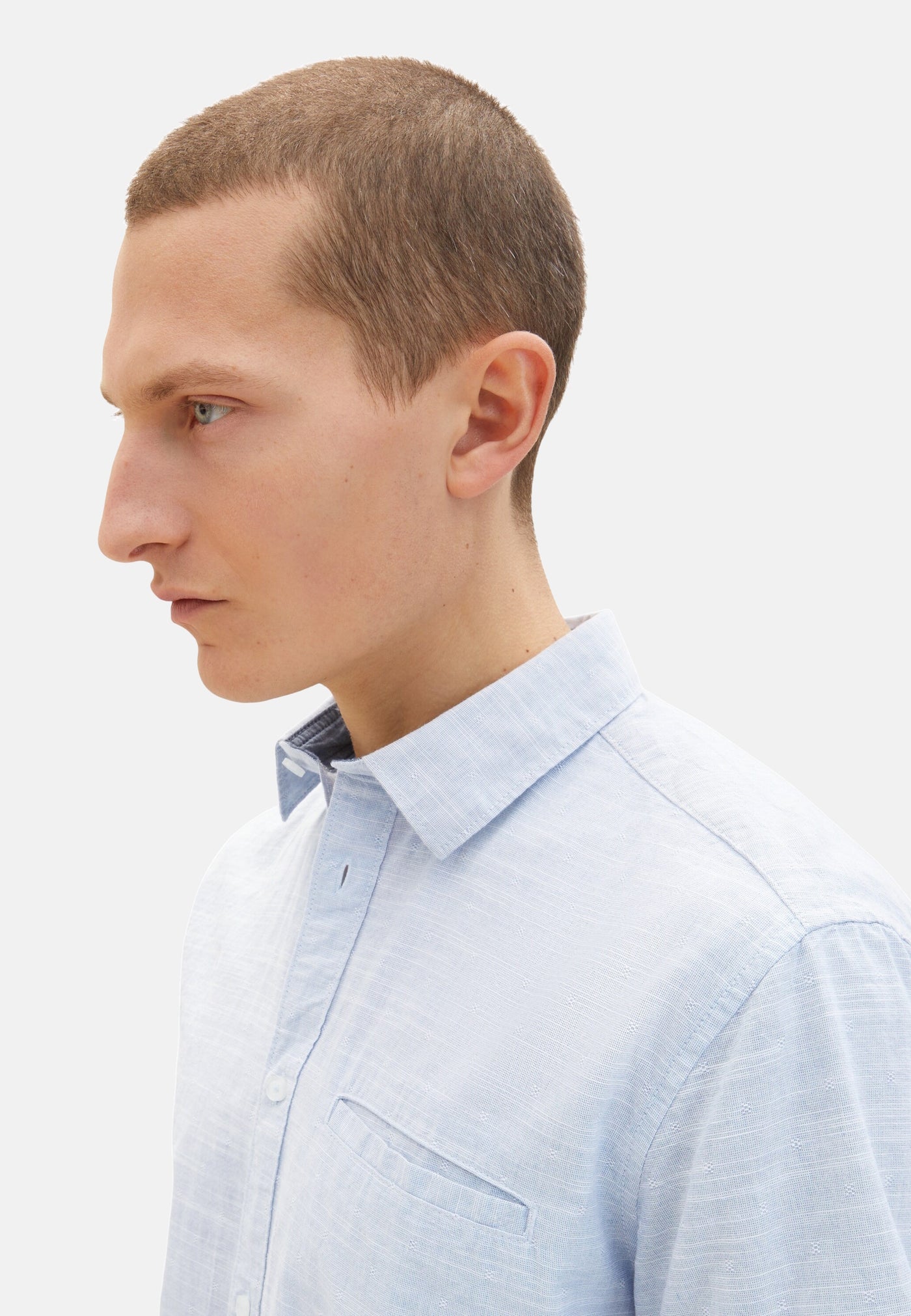 Tom Tailor Tom Tailor Kurzarmhemd mit melierter Struktur