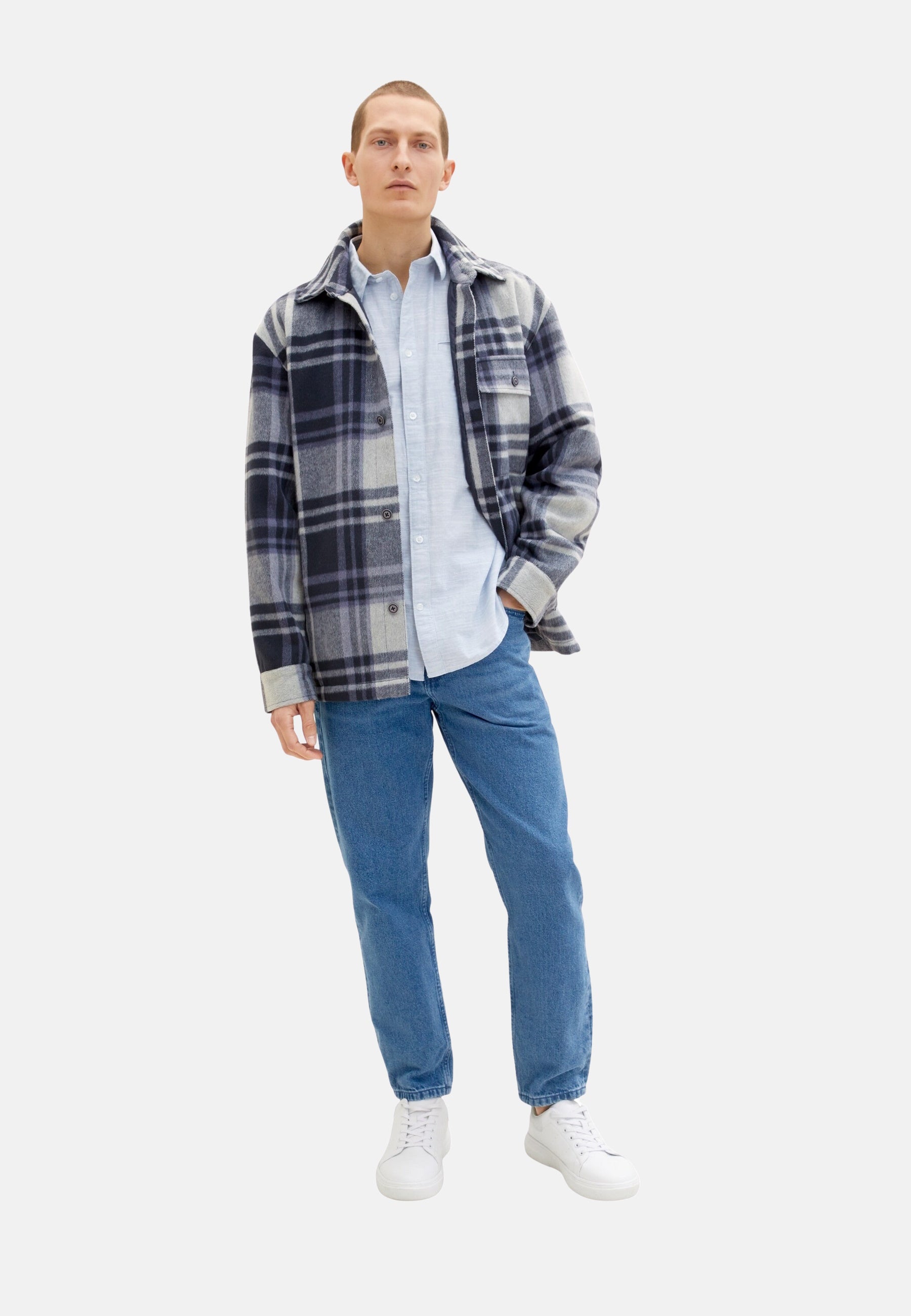 Tom Tailor Tom Tailor Kurzarmhemd mit melierter Struktur