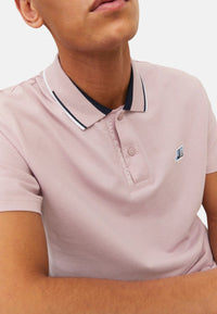 Jack & Jones LOGAN Polo Kurzarmshirt mit Kontraststreifen und Logo-Details