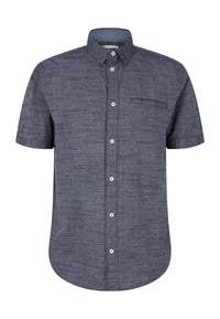 Tom Tailor Tom Tailor Kurzarmhemd mit melierter Struktur