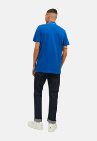 Jack & Jones LOGAN Polo Kurzarmshirt mit Kontraststreifen und Logo-Details