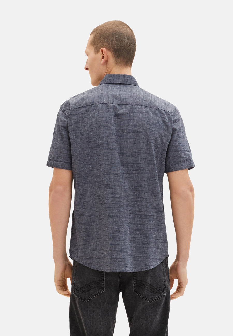 Tom Tailor Tom Tailor Kurzarmhemd mit melierter Struktur