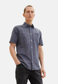 Tom Tailor Tom Tailor Kurzarmhemd mit melierter Struktur