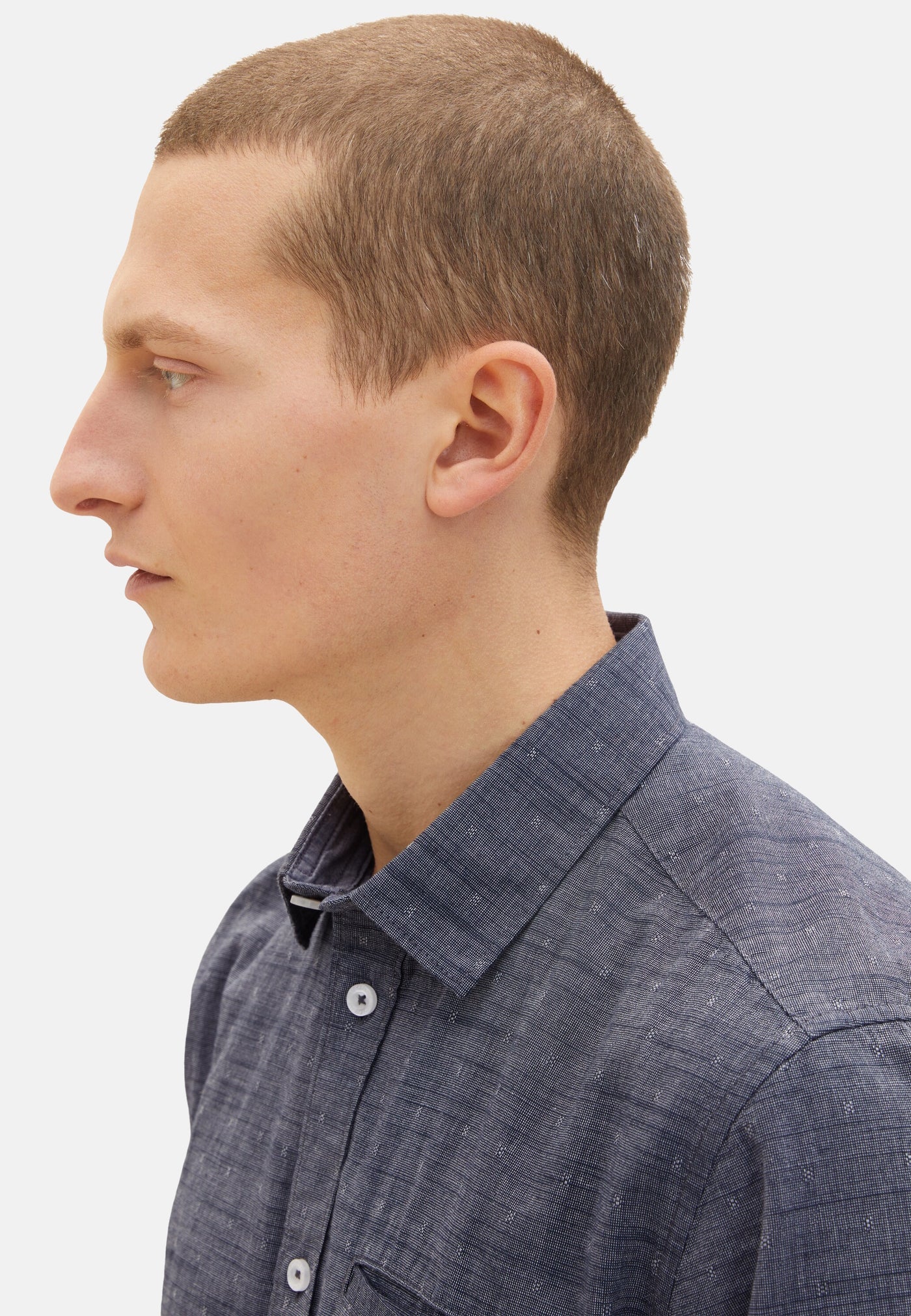 Tom Tailor Tom Tailor Kurzarmhemd mit melierter Struktur