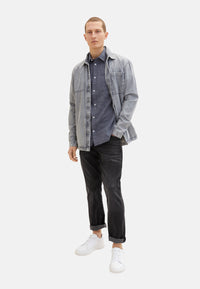 Tom Tailor Tom Tailor Kurzarmhemd mit melierter Struktur