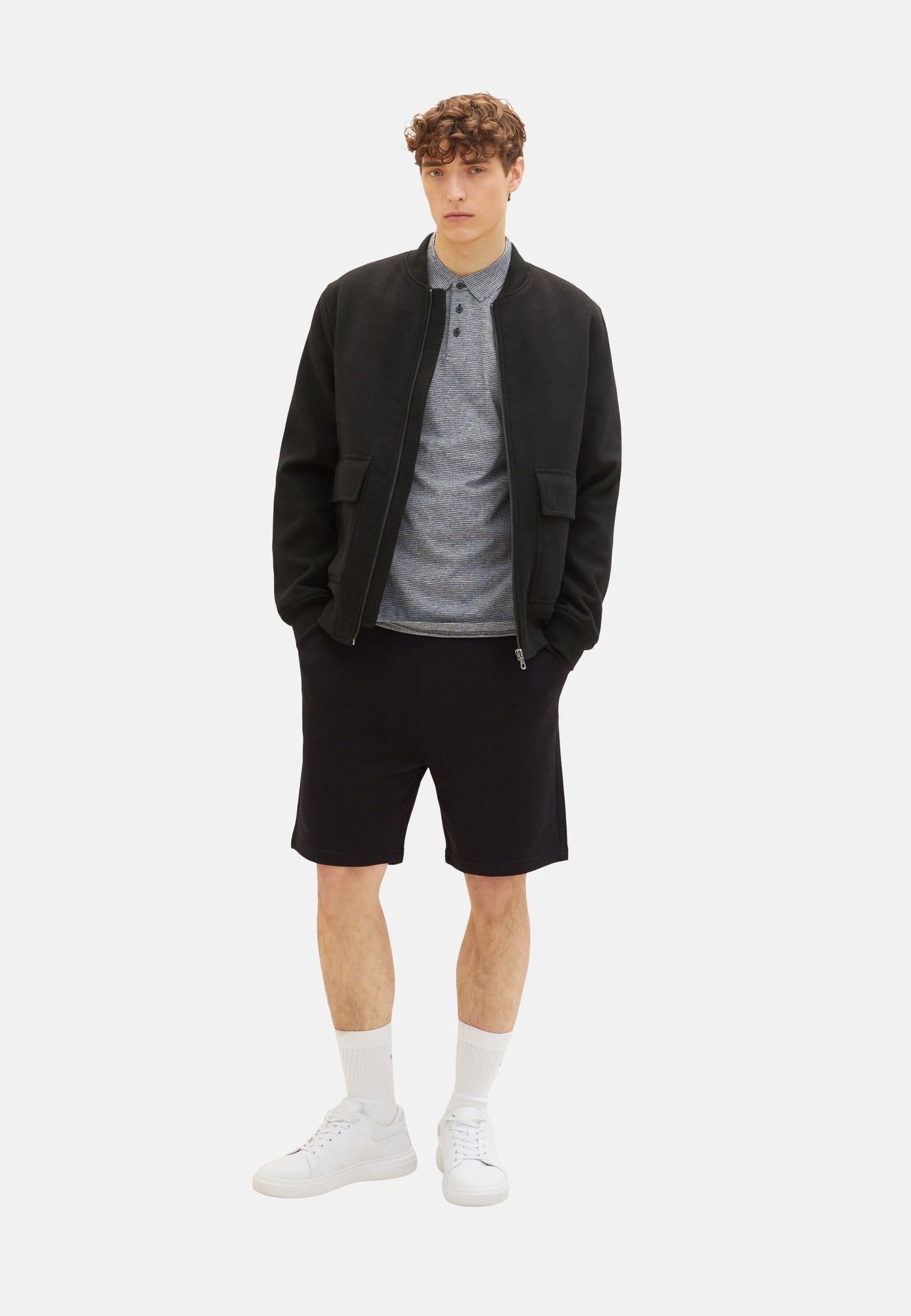 Tom Tailor Kurzarmshirt mit Polokragen gestreift