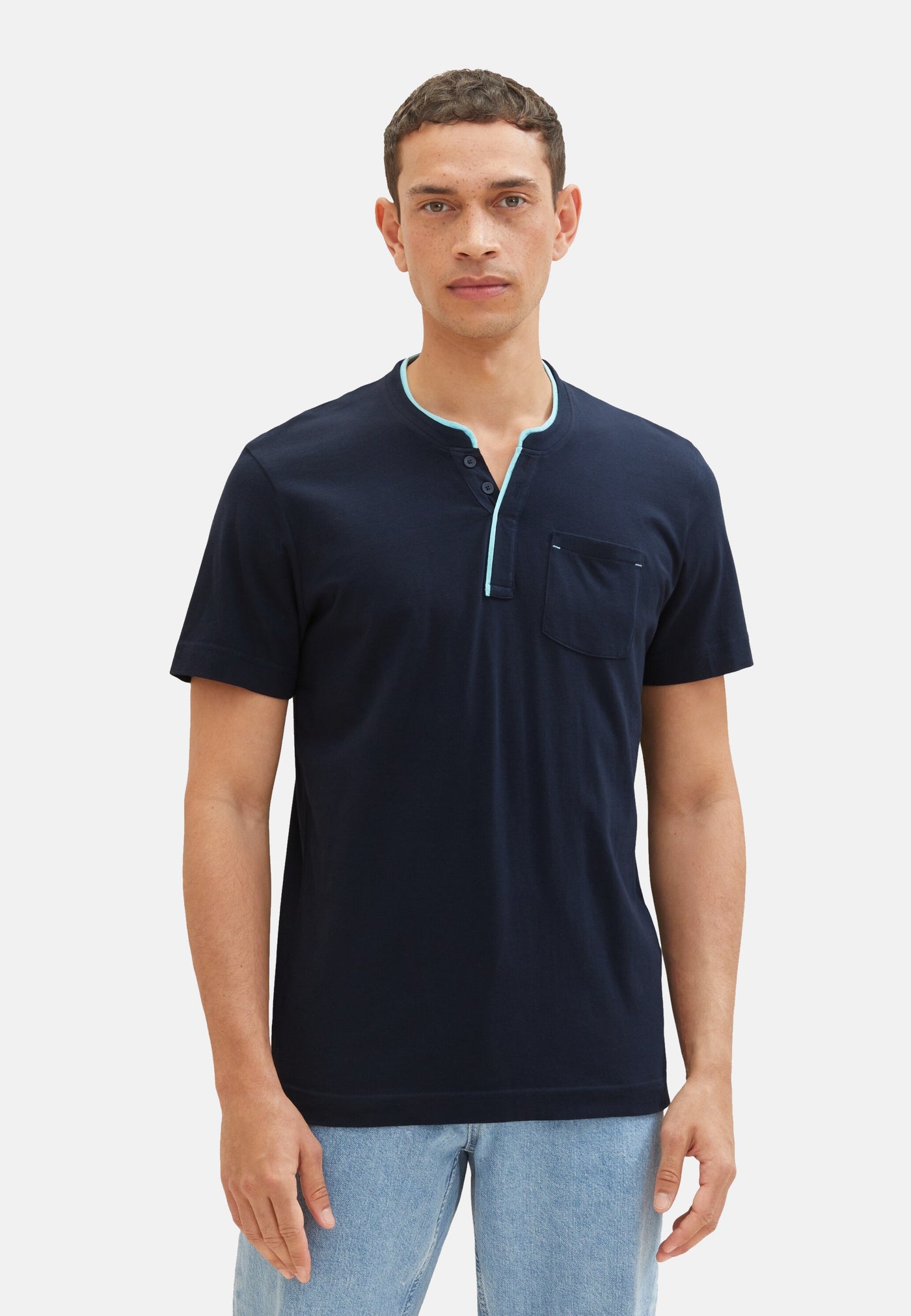 Tom Tailor Kurzarmshirt Henley