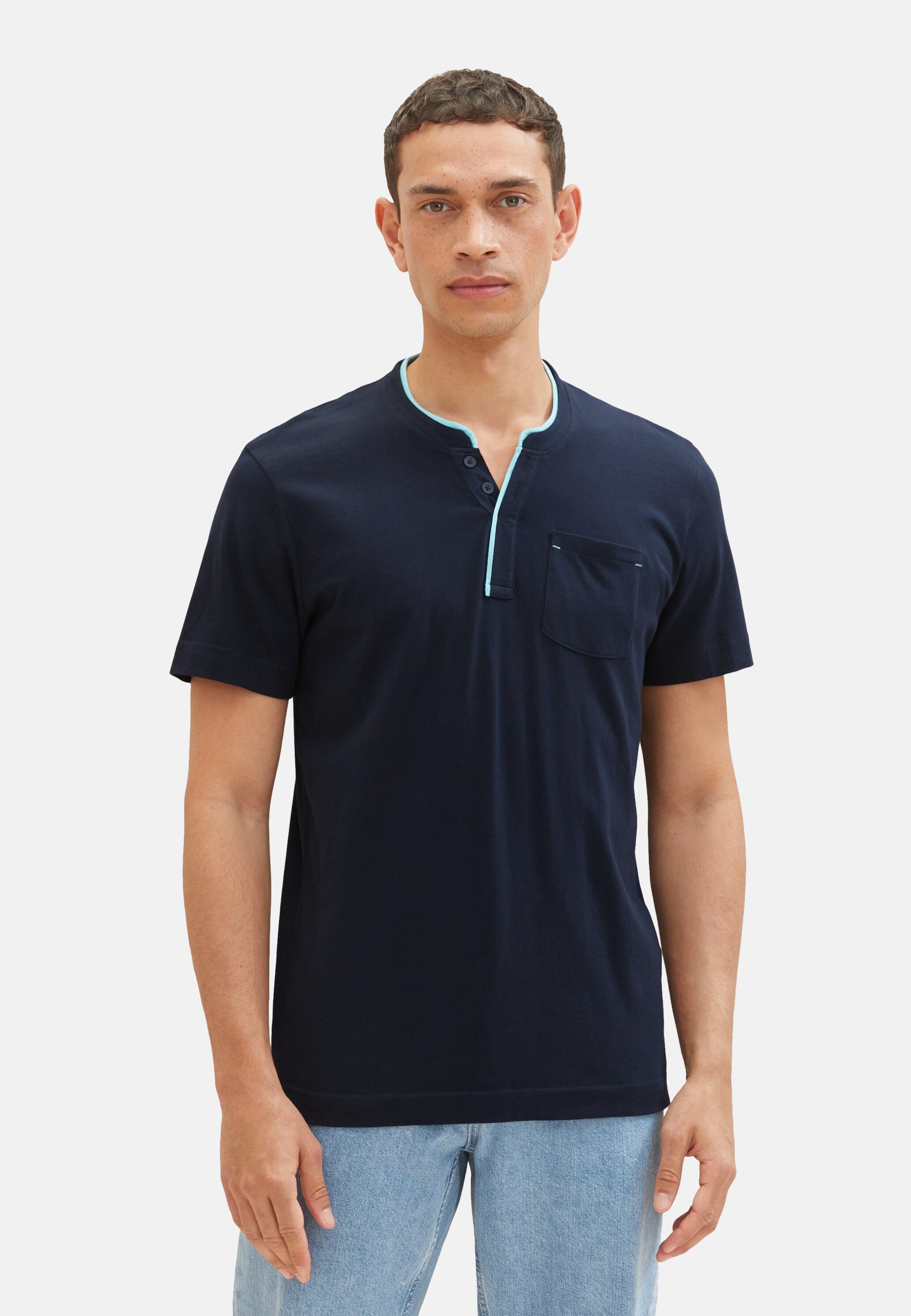 Tom Tailor Kurzarmshirt Henley