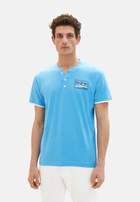 Tom Tailor Kurzarmshirt Henley gestreift