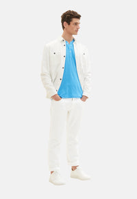 Tom Tailor Kurzarmshirt Henley gestreift