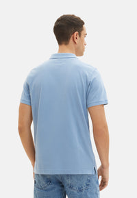 Tom Tailor Kurzarmshirt mit Polokragen und Textprint